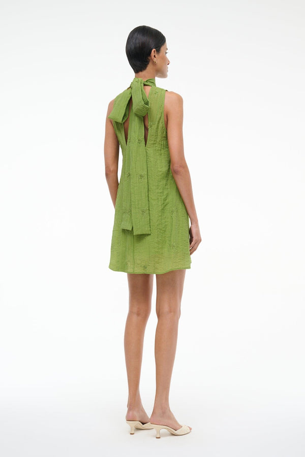 Staud ADDY MINI DRESS GARDEN GREEN
