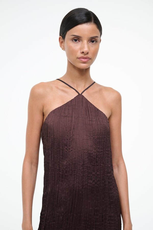 Staud AKARI DRESS EARTH PLISSE