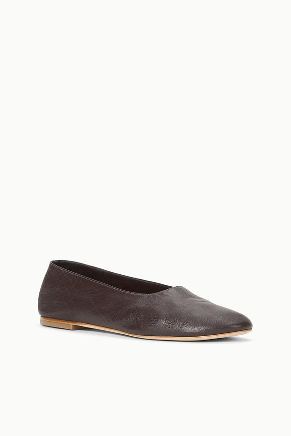 Staud ALBA BALLET FLAT ESPRESSO