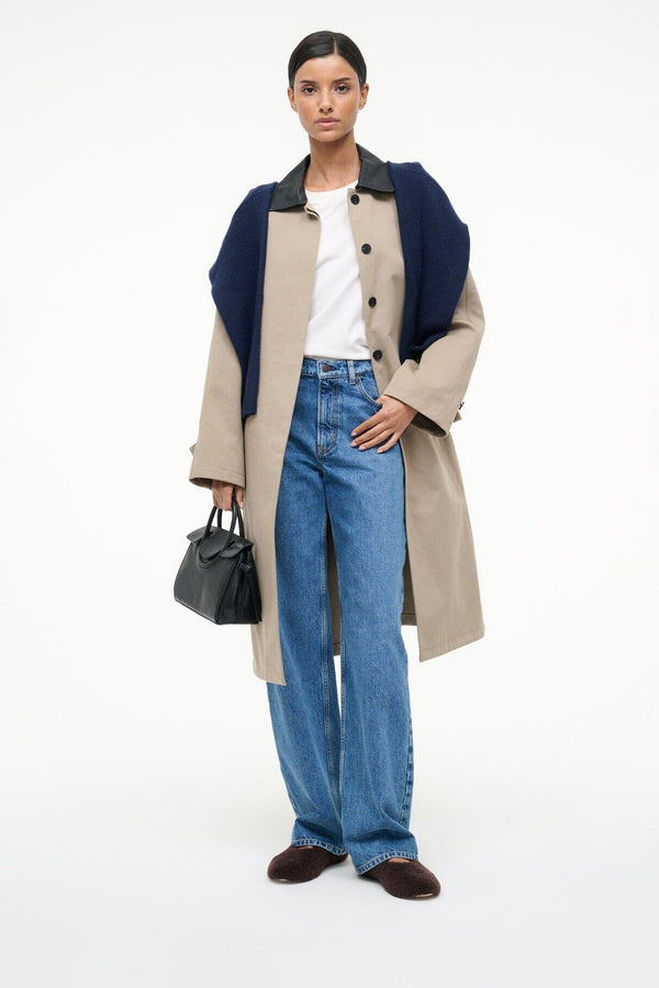 Staud ALBA BALLET FLAT ESPRESSO SHEARLING