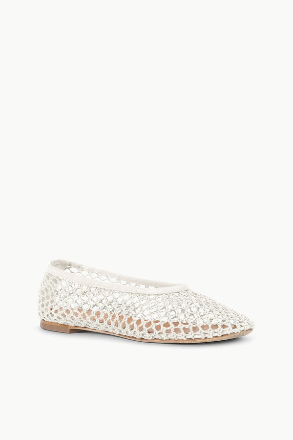 Staud ALBA BALLET FLAT PAPER NETTING