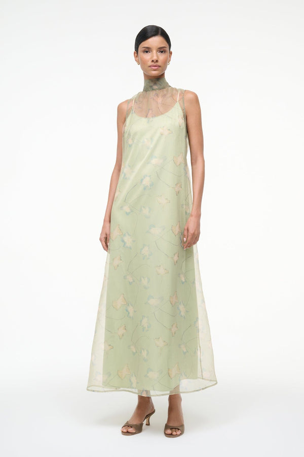 staud ALBEE DRESS BOTANICAL MOSS