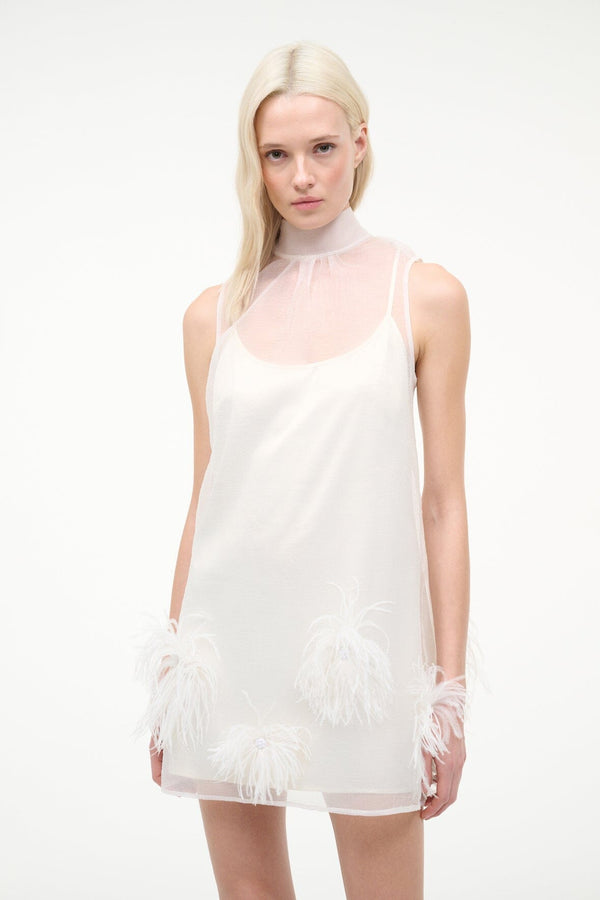 staud ALBEE MINI DRESS WHITE