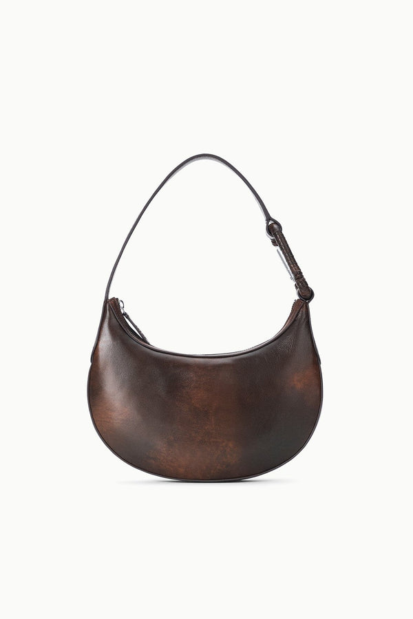 staud ALDEN SHOULDER BAG ESPRESSO DISTRESSED