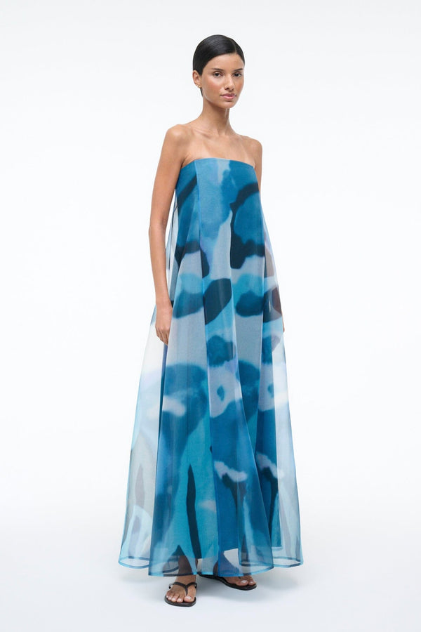 Staud ALLYSON DRESS BLUE HAZE