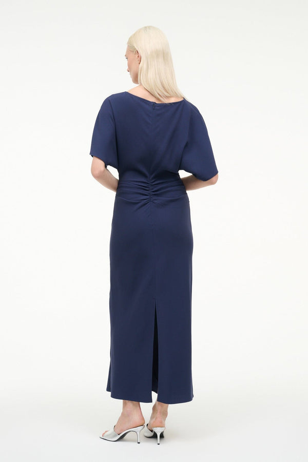 Staud AMELIE DRESS NAVY