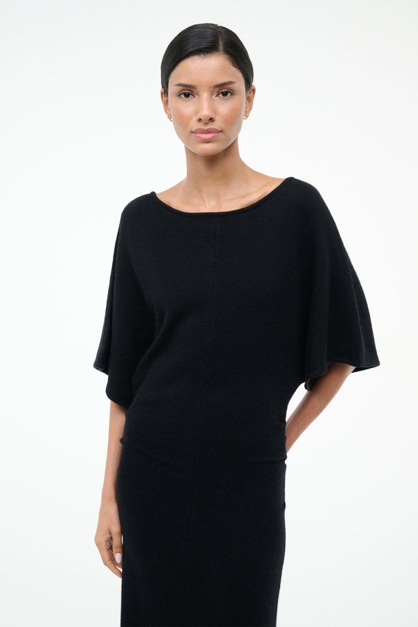 Staud AMELIE SWEATER DRESS BLACK