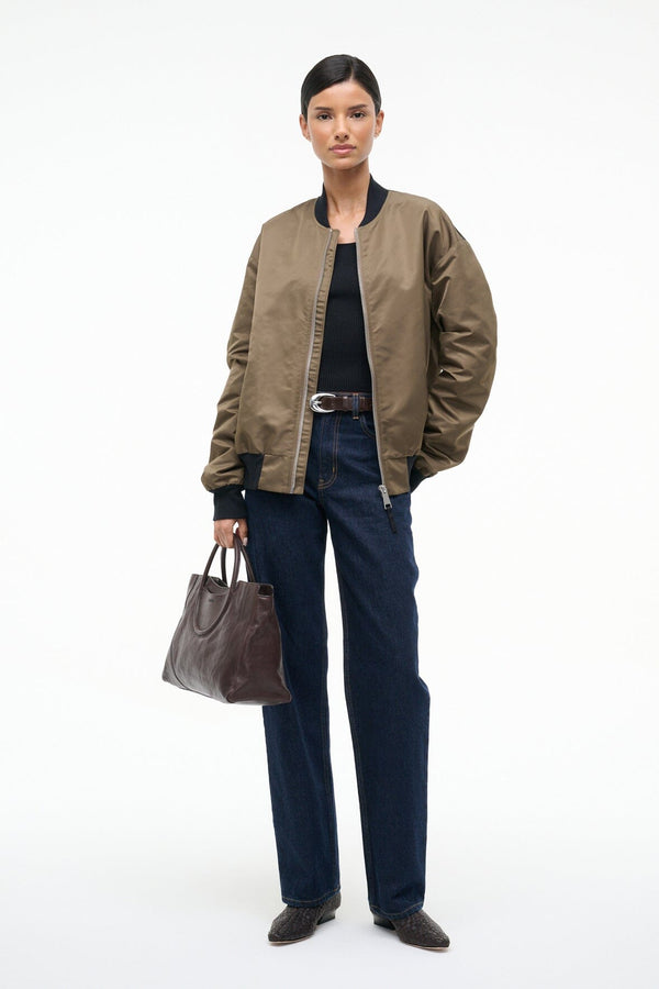 staud ATHENA JACKET TRUFFLE