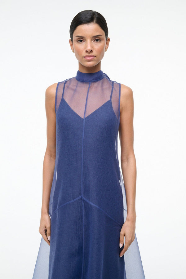 Staud AUDEN DRESS NAVY