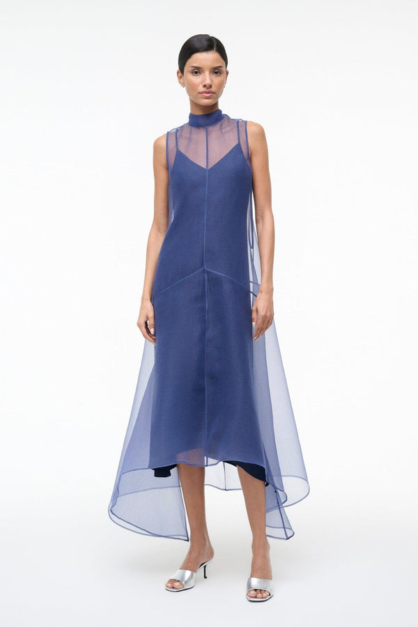 staud AUDEN DRESS NAVY