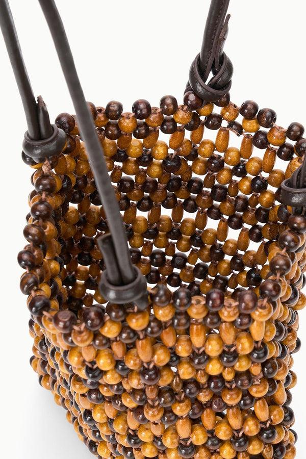 Staud BAJA MINI TOTE MULTI WOOD BEADS