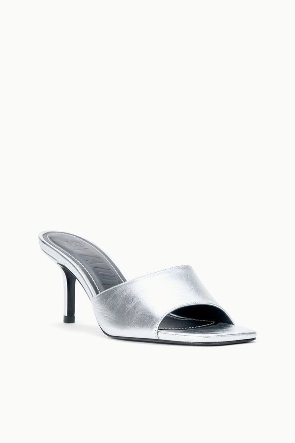 Staud BEA MULE SILVER