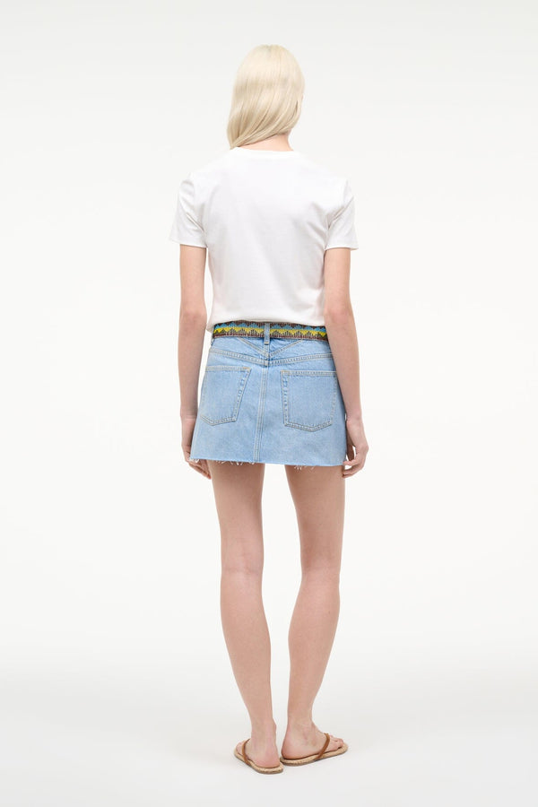 Staud BECK MINI SKIRT SURFER BEADED