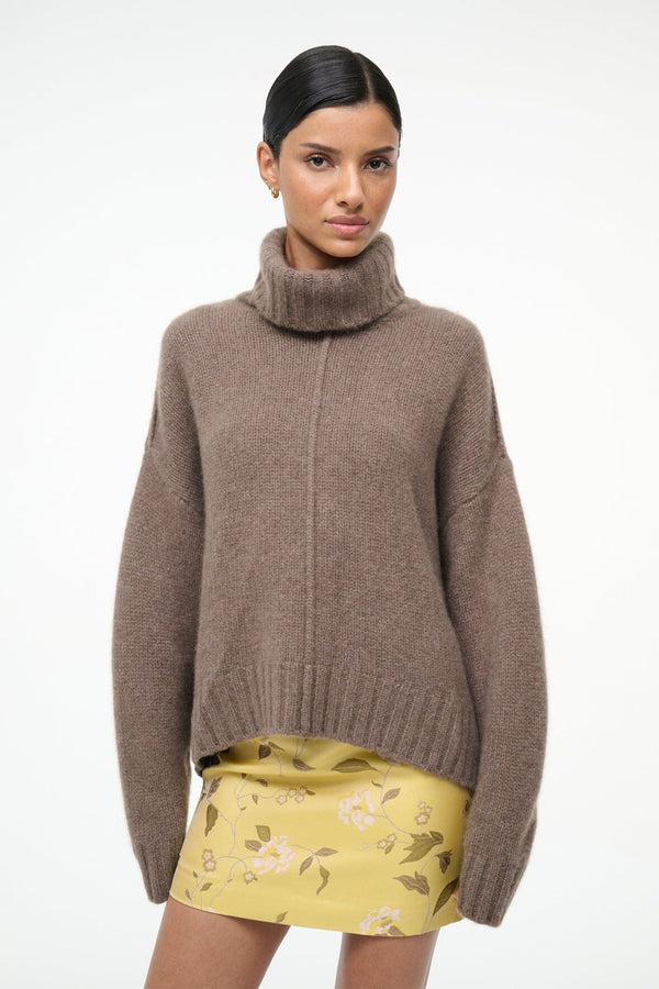 Staud BETSY CASHMERE SWEATER TRUFFLE