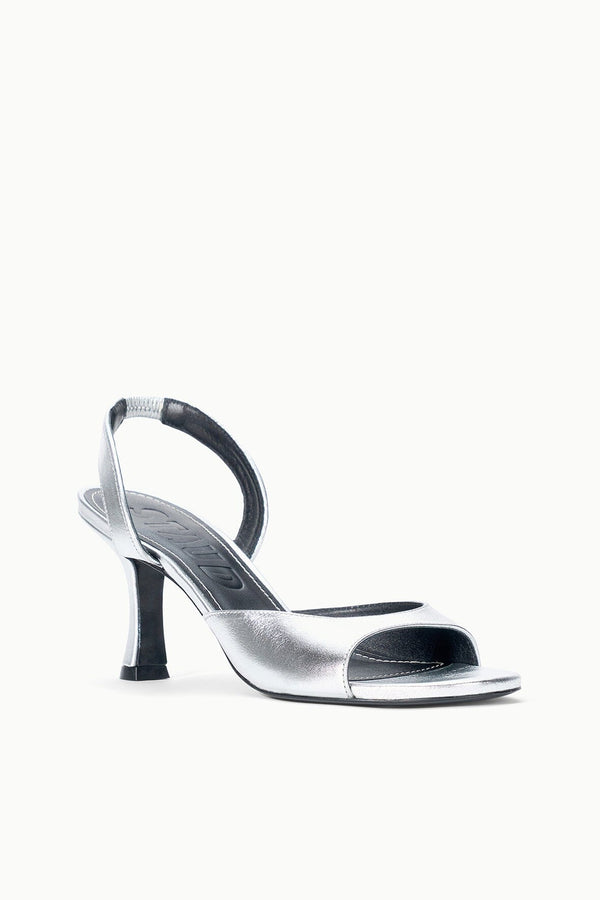 Staud BRIGITTE HEEL SILVER