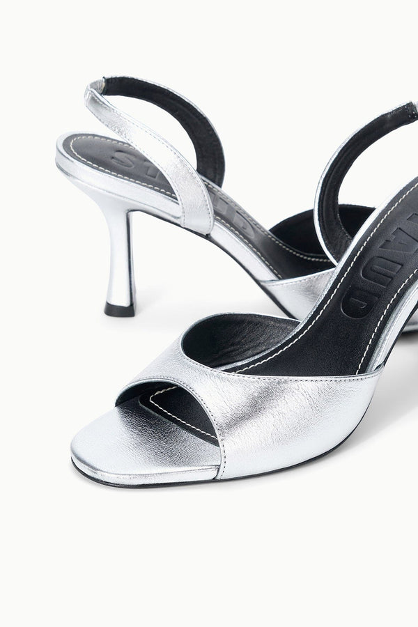 Staud BRIGITTE HEEL SILVER