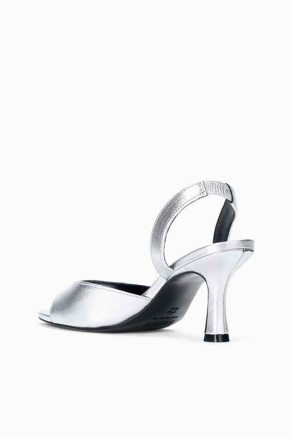 Staud BRIGITTE HEEL SILVER