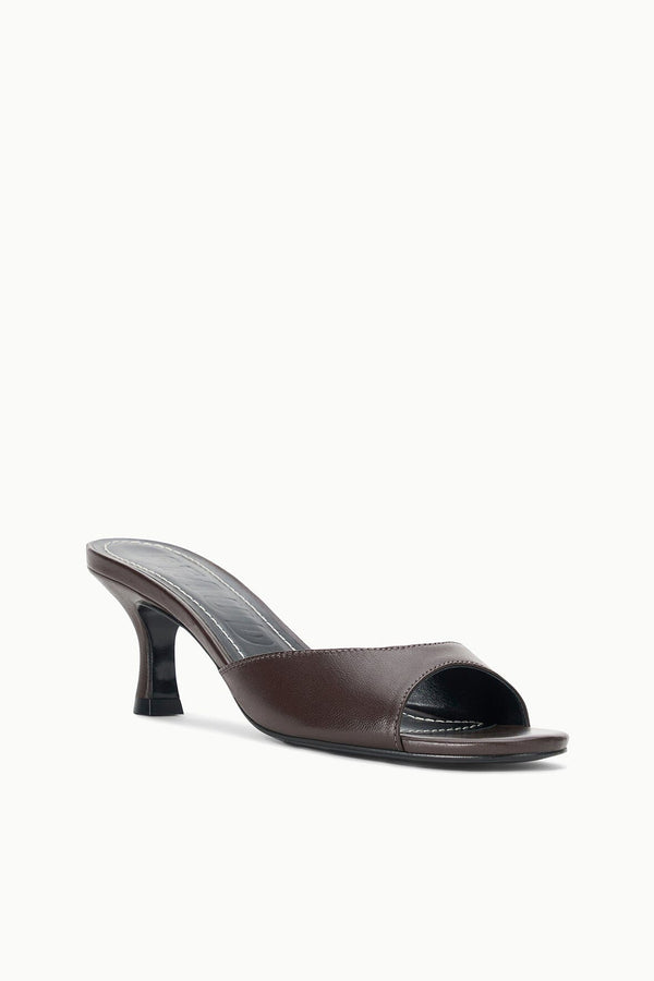 Staud BRIGITTE LEATHER MULE ESPRESSO