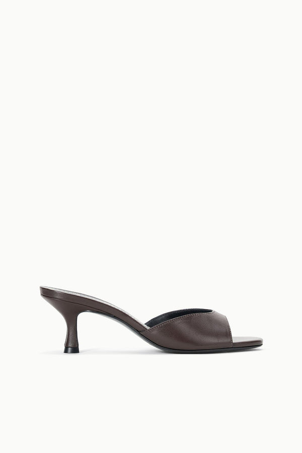 staud BRIGITTE LEATHER MULE ESPRESSO