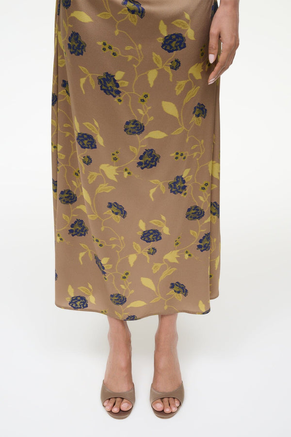 Staud BRIGITTE SATIN MULE TRUFFLE