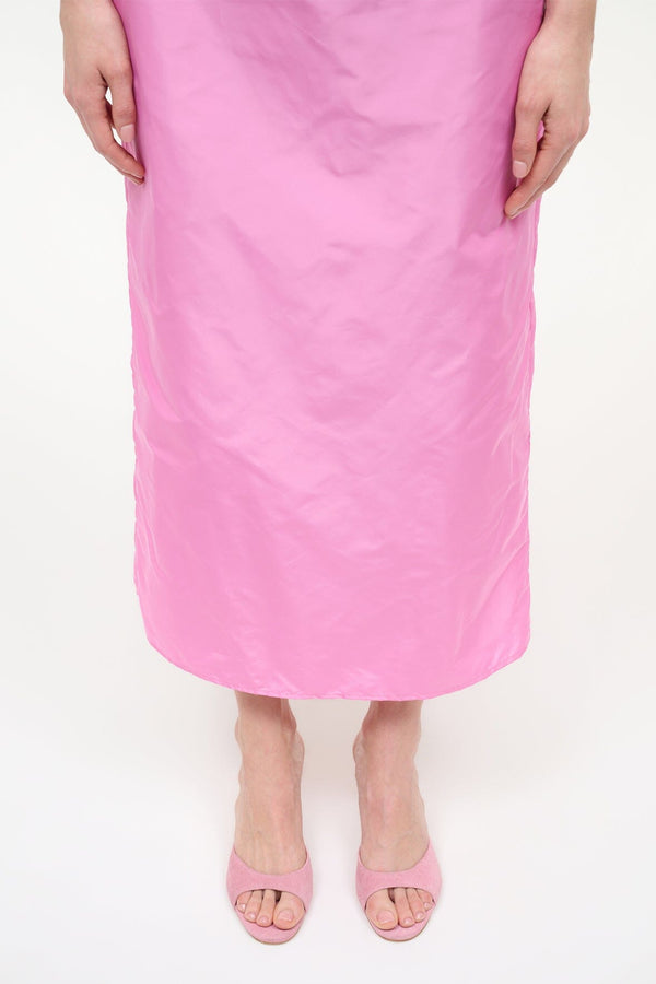 Staud BRIGITTE SUEDE MULE ORCHID