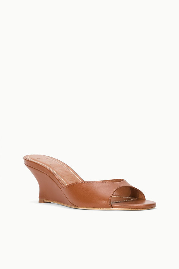 Staud BRIGITTE WEDGE TABAC