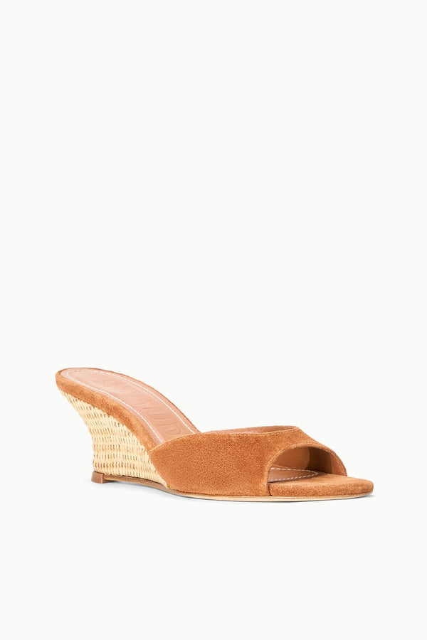 Staud BRIGITTE WEDGE TABAC NATURAL