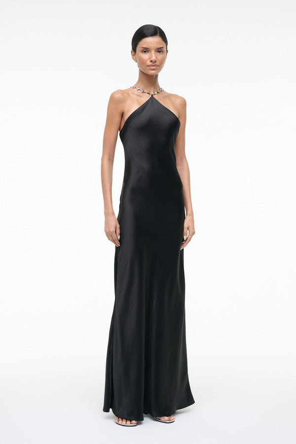 Staud CADENCE DRESS BLACK SILVER