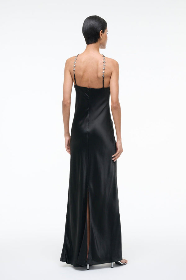 Staud CADENCE DRESS BLACK SILVER