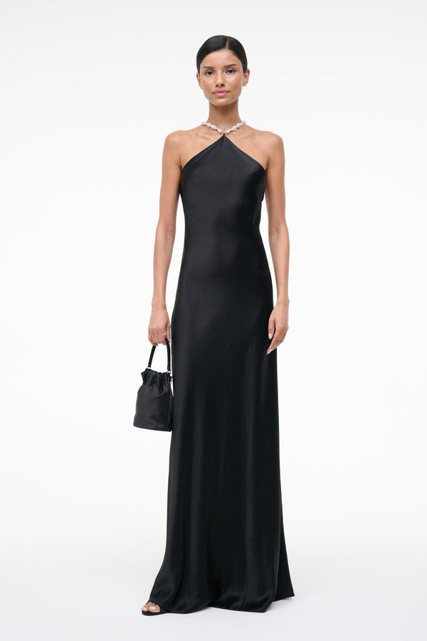 staud CADENCE DRESS BLACK