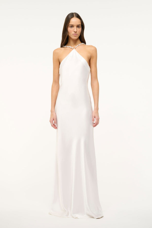 staud CADENCE DRESS PEARL
