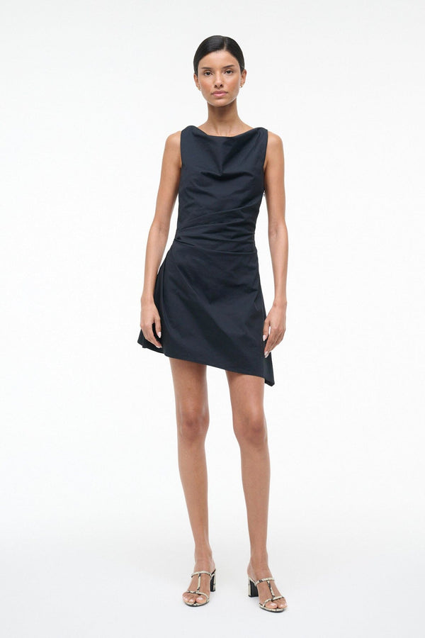 staud CALLIE MINI DRESS BLACK