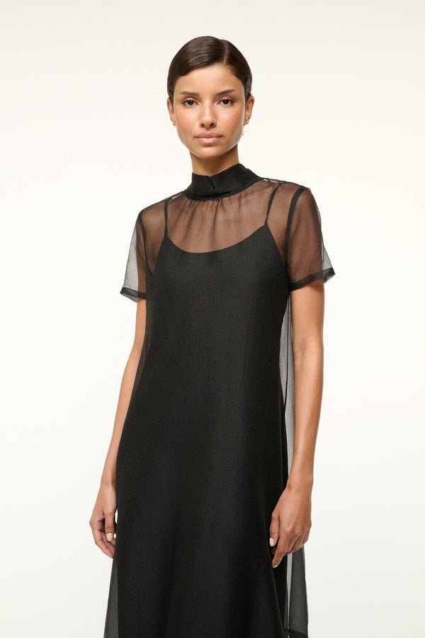 Staud CALLUNA DRESS BLACK