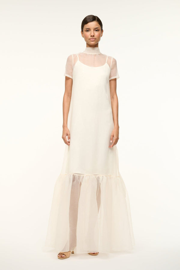 staud CALLUNA DRESS WHITE