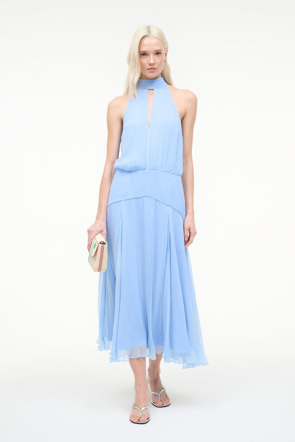 Staud CAMRYN DRESS CLEAR BLUE