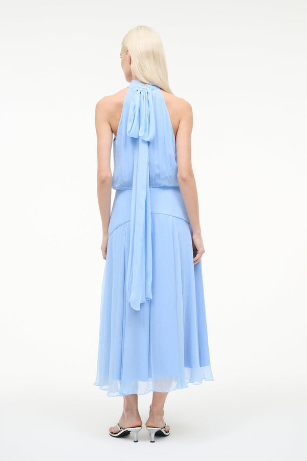 Staud CAMRYN DRESS CLEAR BLUE