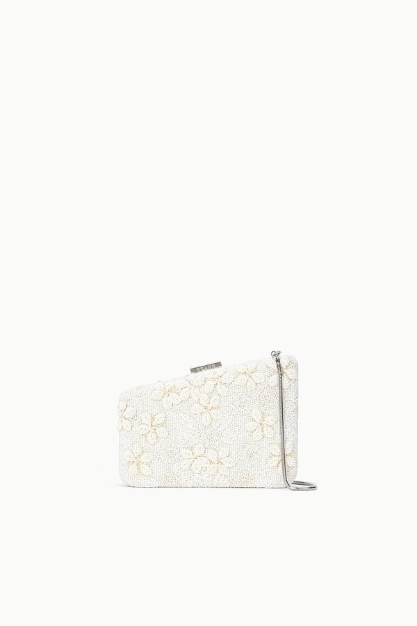 staud CARMELLA BEADED CLUTCH GARDEN PARTY