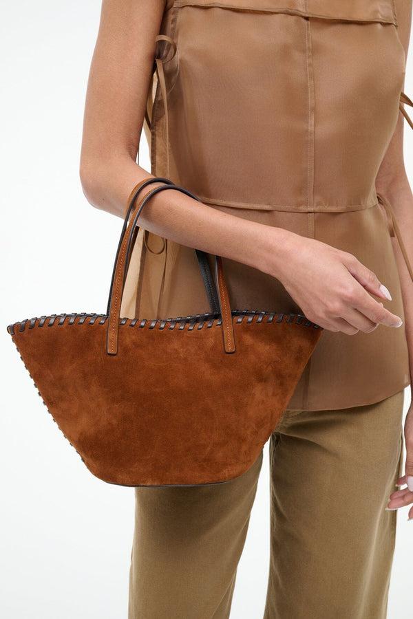 Staud CARO BUCKET BAG TABAC SUEDE ESPRESSO