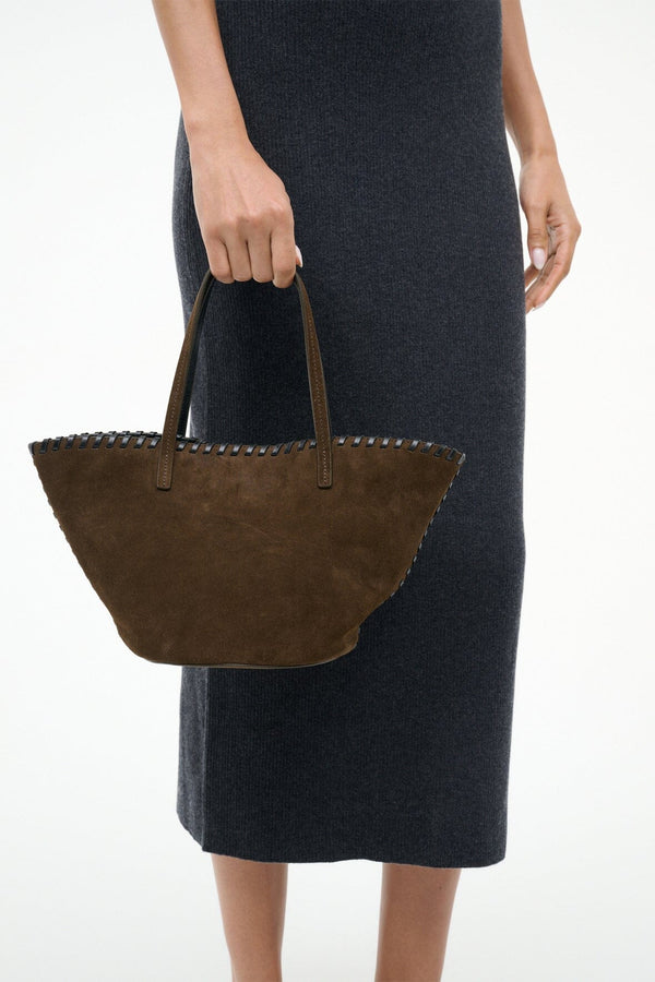 Staud CARO BUCKET BAG TRUFFLE SUEDE
