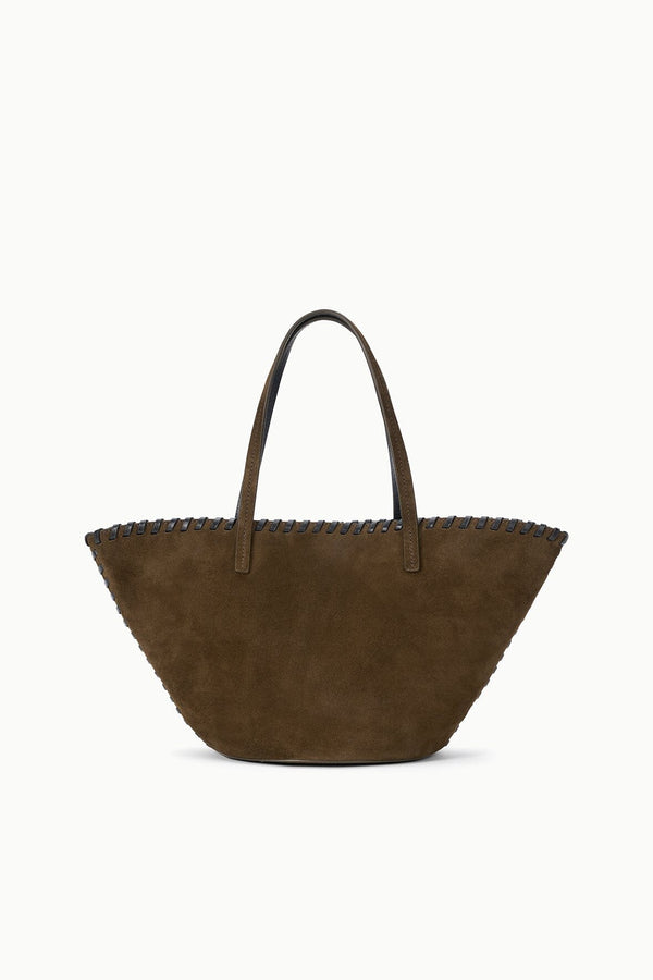 staud CARO BUCKET BAG TRUFFLE SUEDE