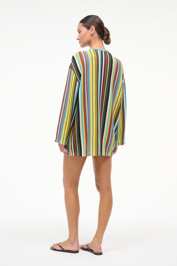 Staud CATALINA DRESS SKATE STRIPE