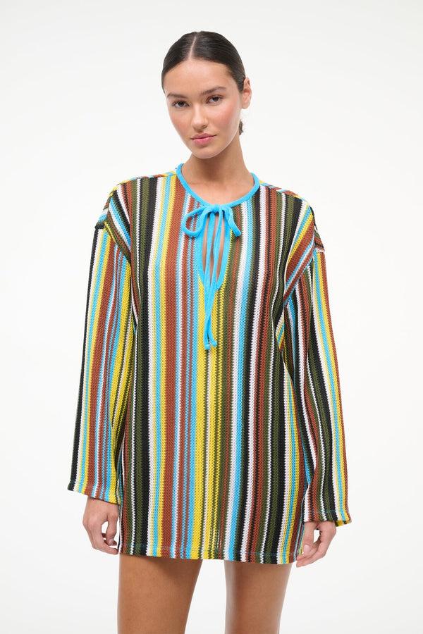 Staud CATALINA DRESS SKATE STRIPE