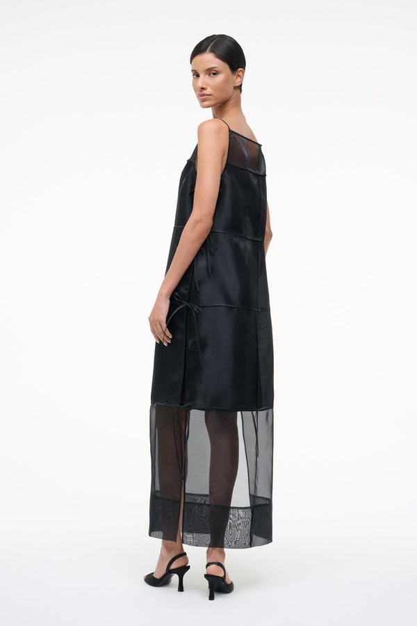 Staud CHANDLER DRESS BLACK
