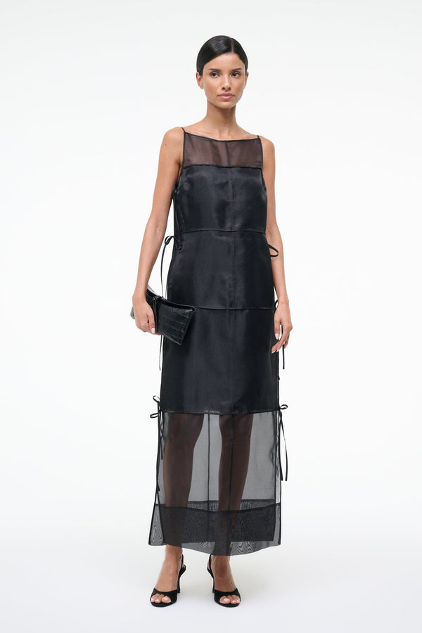 staud CHANDLER DRESS BLACK