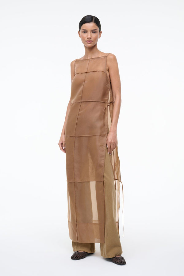 Staud CHANDLER DRESS WALNUT