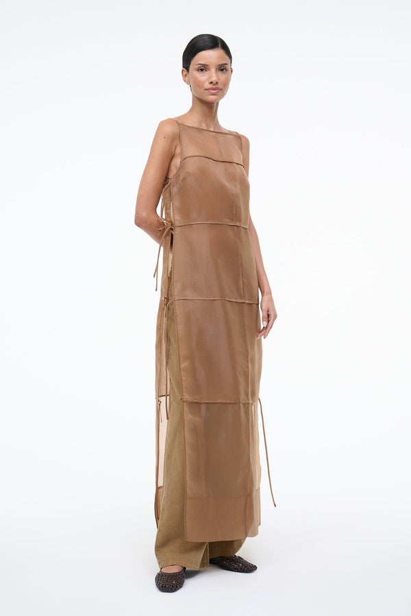 Staud CHANDLER DRESS WALNUT