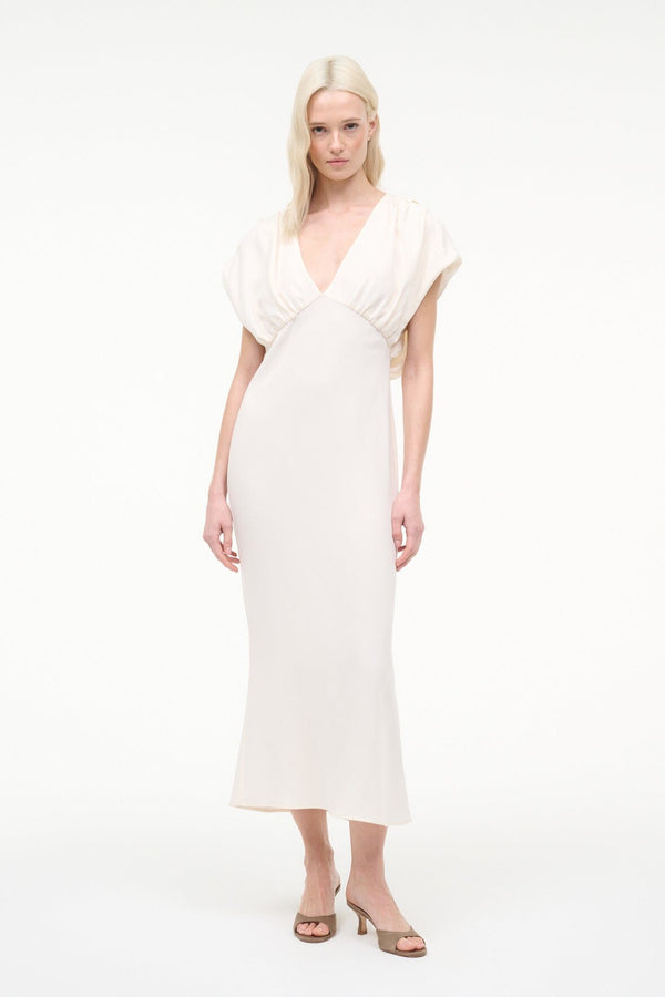 staud CHAR DRESS IVORY