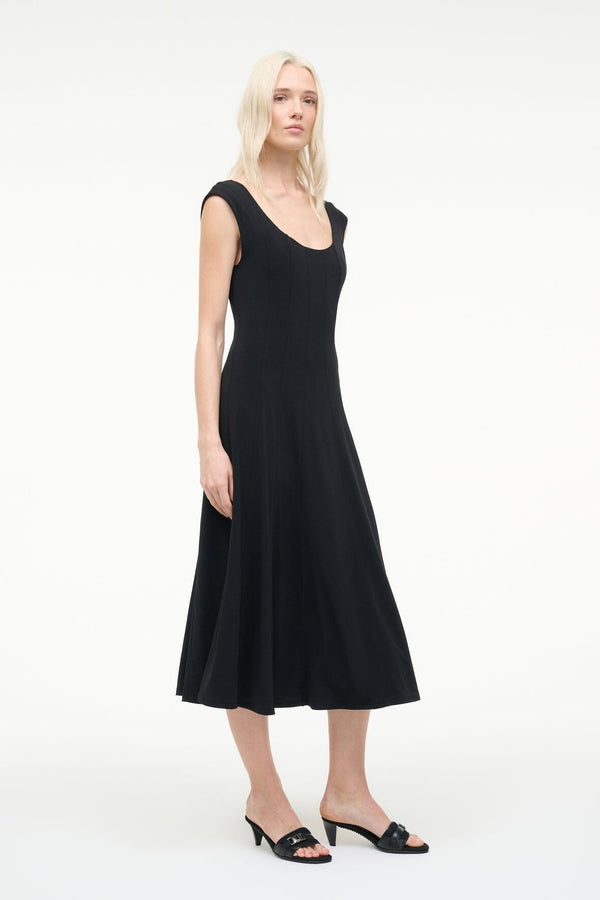 Staud CHARLOTTE JERSEY DRESS BLACK
