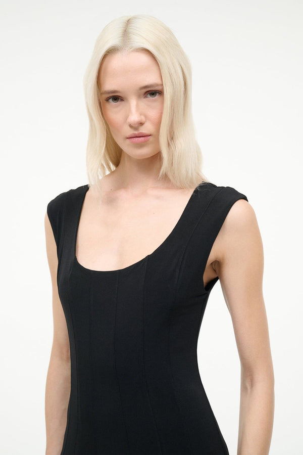 Staud CHARLOTTE JERSEY DRESS BLACK