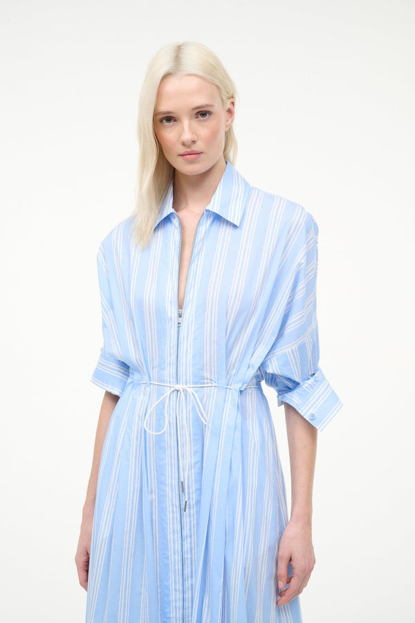 Staud CHI MIDI DRESS VENTURA STRIPE